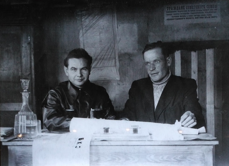 Ровнин Л.И. и Ильин А.Г. в Покровской нефтеразведке, нач. 1950-х гг.